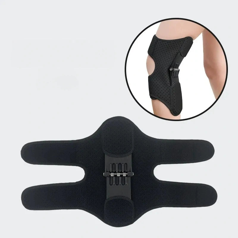 Knee support brace with double strap non-slip design